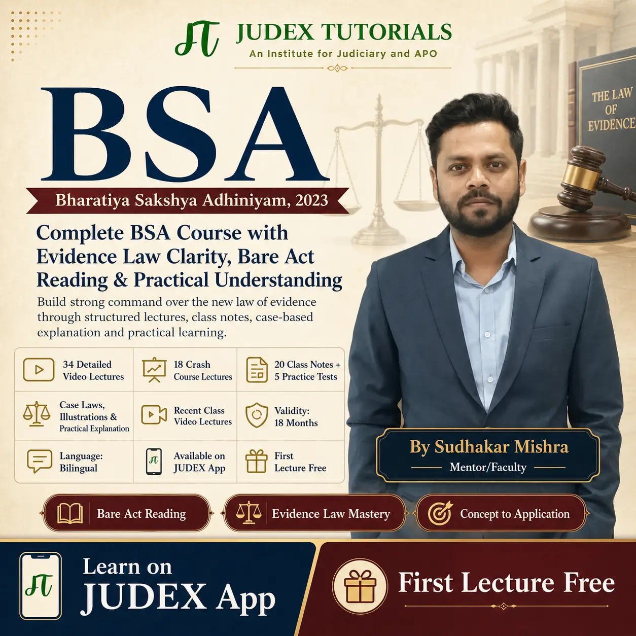 BHARATIYA SAKSHYA ADHINIYAM 2023 Course by Judex Tutorials