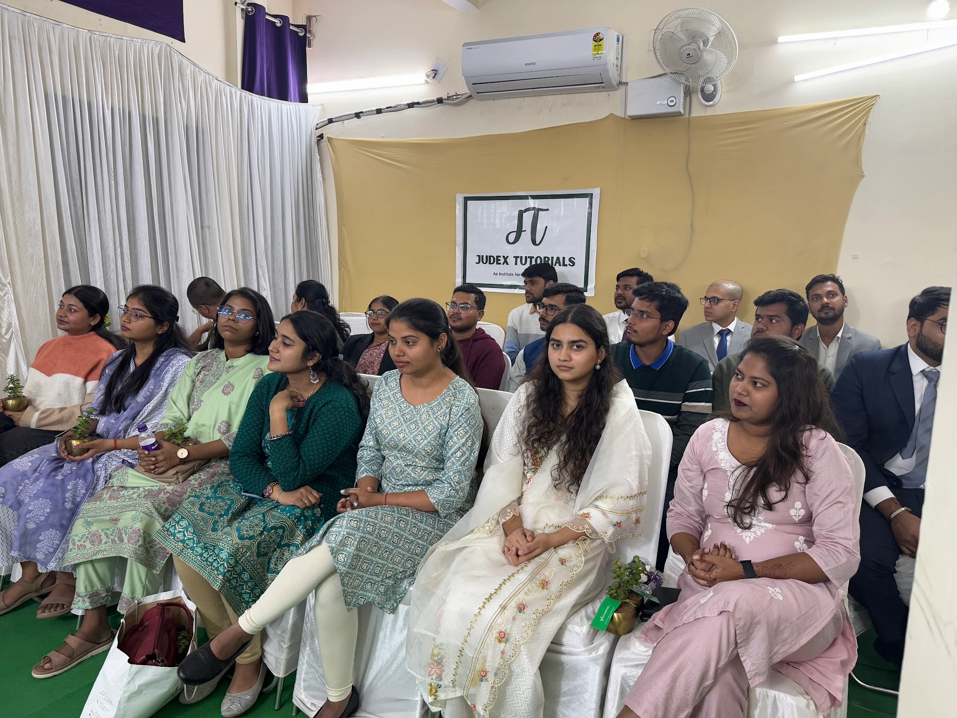 Student achievement celebration at Judex Tutorials judiciary coaching institute