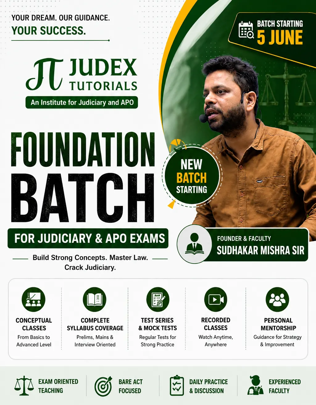 Judex Tutorials Foundation Batch for Judiciary and APO examinations