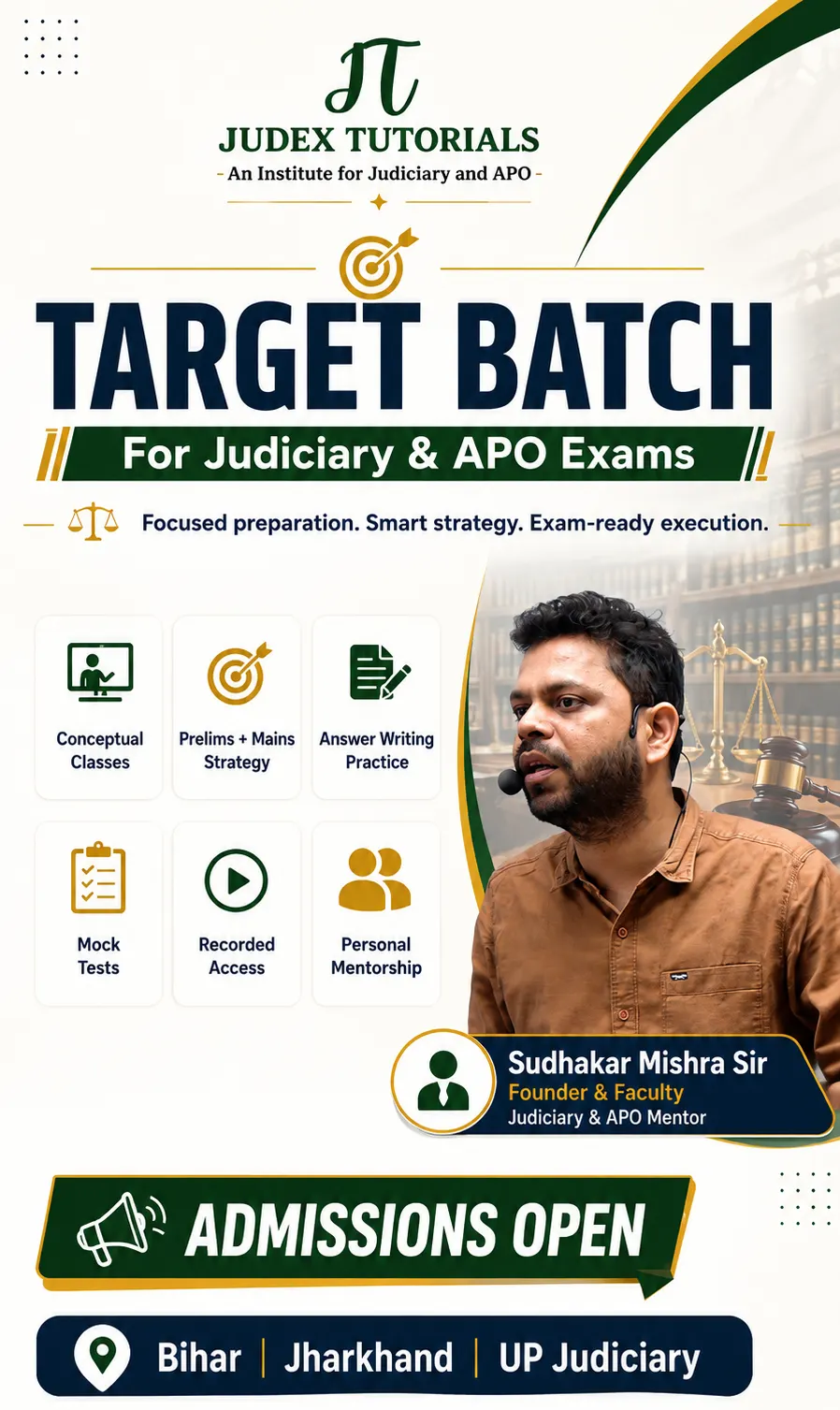 Judex Tutorials Target Batch for Judiciary and APO examinations
